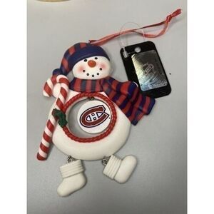 NHL Montreal Canadians Clay Dough Snowman Christmas Ornament Team Sports America